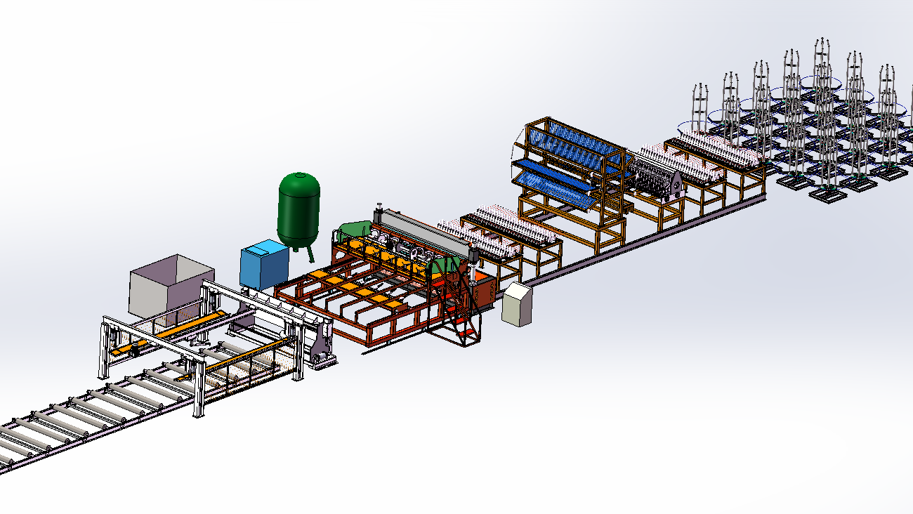 Automatic wire mesh welding line	